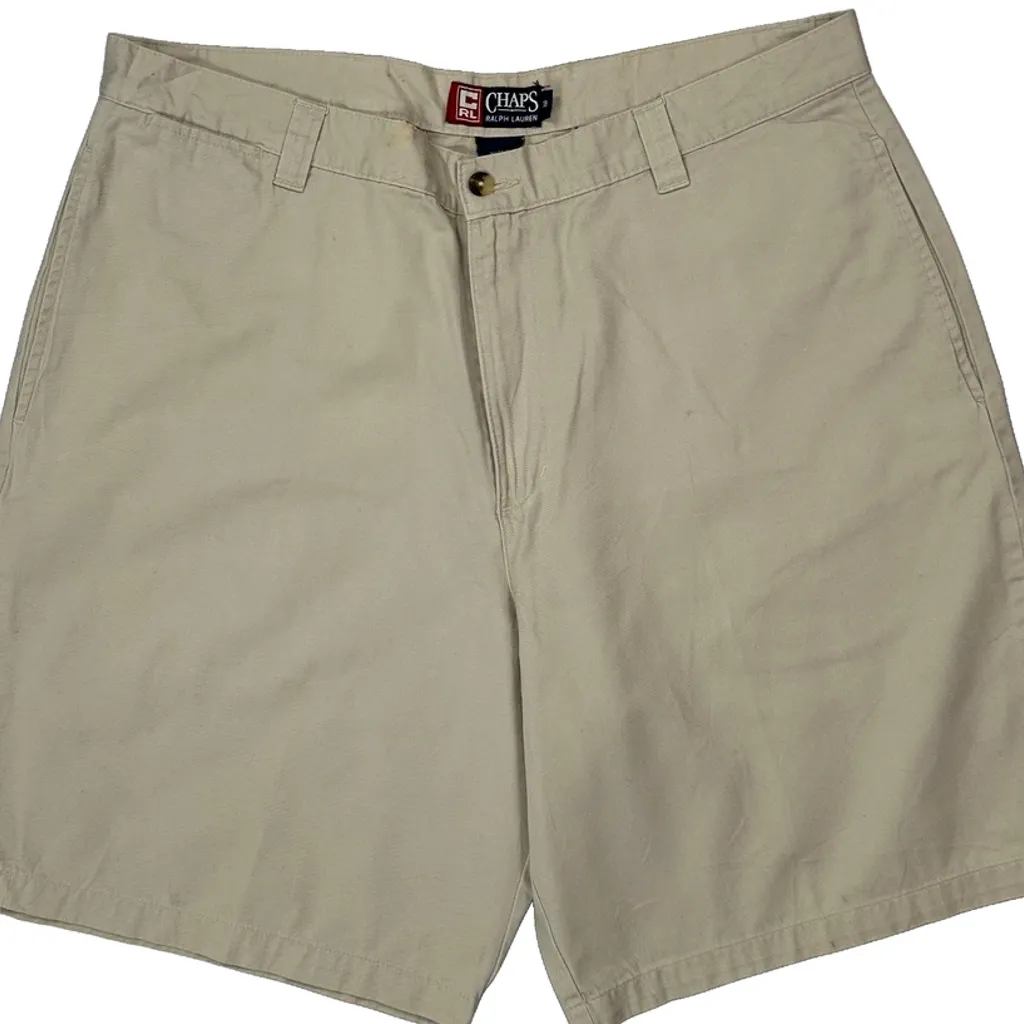 Chaps Ralph Lauren Chino Shorts - 36W 9L Beige Cotton - Image 10