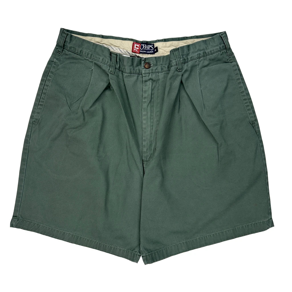 Chaps Ralph Lauren Chino Shorts - 34W 7L Green Cotton - Image 2