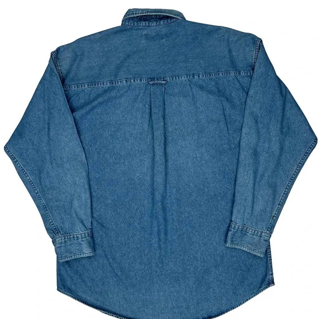 Chaps Ralph Lauren Denim Shirt - Large Blue Cotton - Image 6