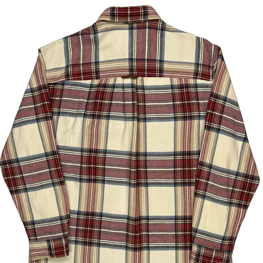 Chaps Ralph Lauren Checked Flannel Shirt - Large Cream Cotton - Image 6