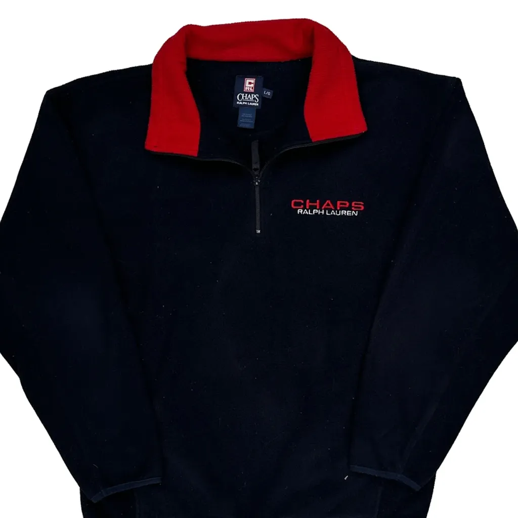 Chaps Ralph Lauren Fleece - Large Navy Polyester - Image 5