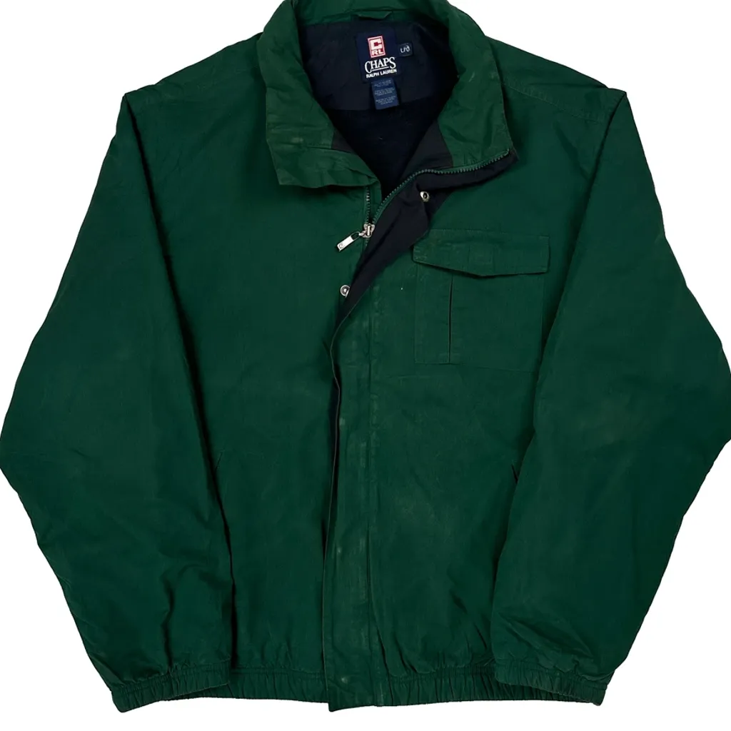 Chaps Ralph Lauren Jacket - Large Green Polyester - Image 4