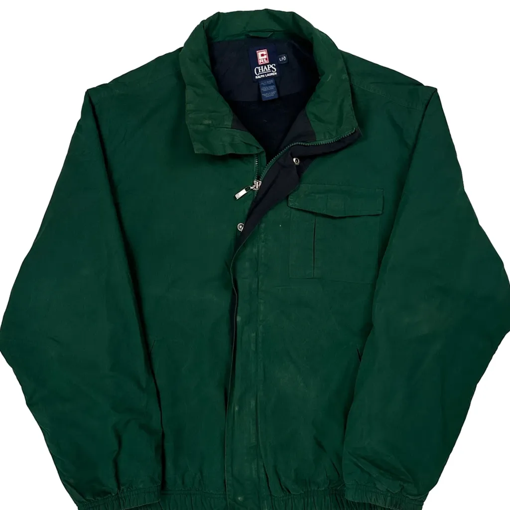 Chaps Ralph Lauren Jacket - Large Green Polyester - Image 5