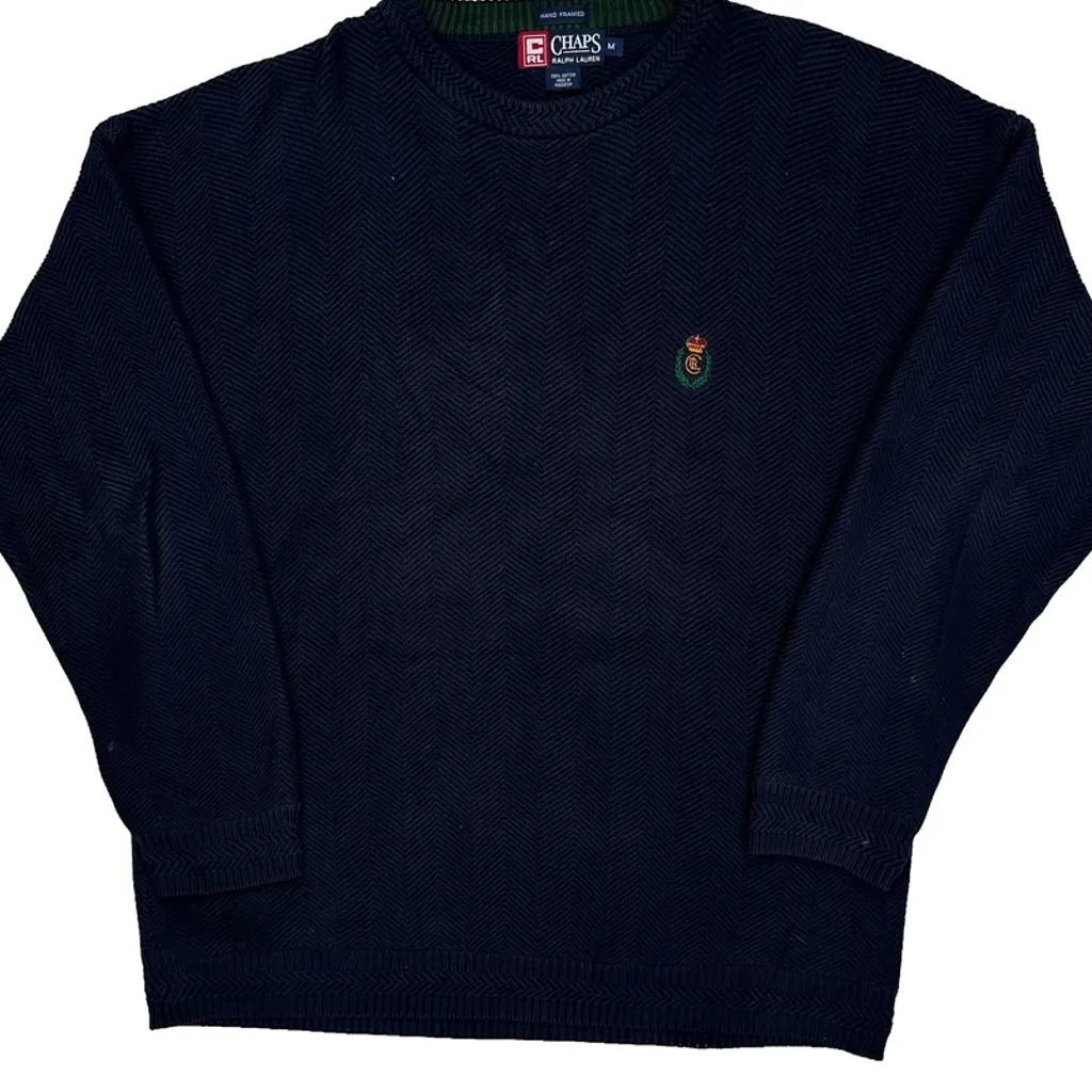 Chaps Ralph Lauren Jumper - Medium Navy Cotton - Image 4