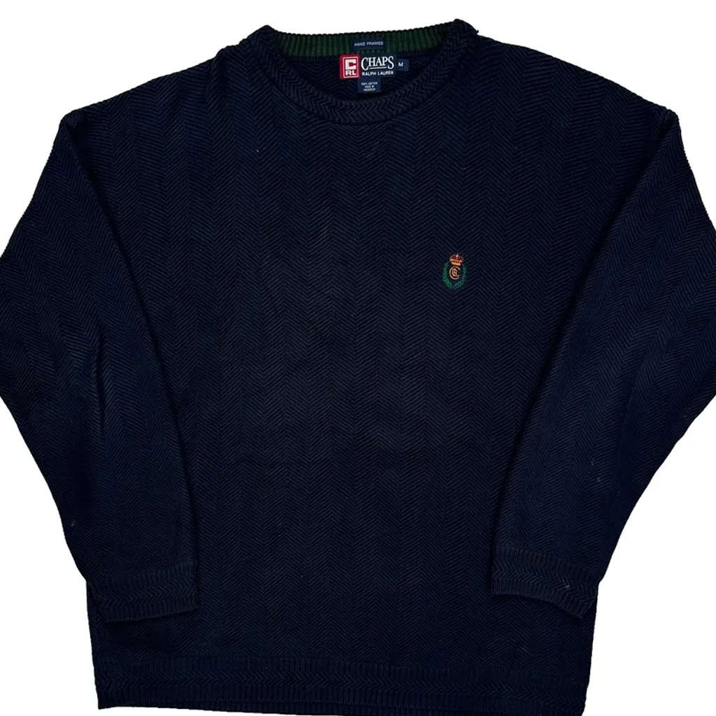Chaps Ralph Lauren Jumper - Medium Navy Cotton - Image 5