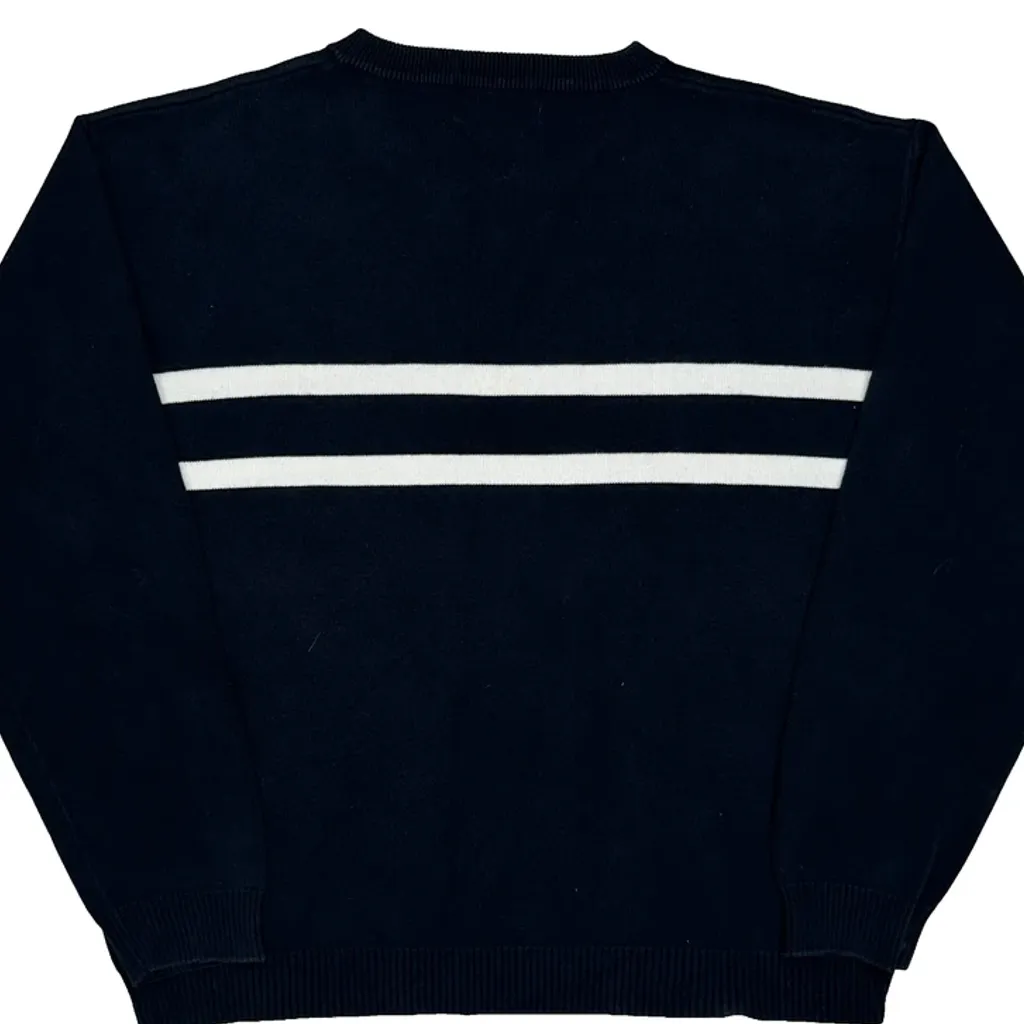 Chaps Ralph Lauren Striped Jumper - XL Navy Cotton - Image 6