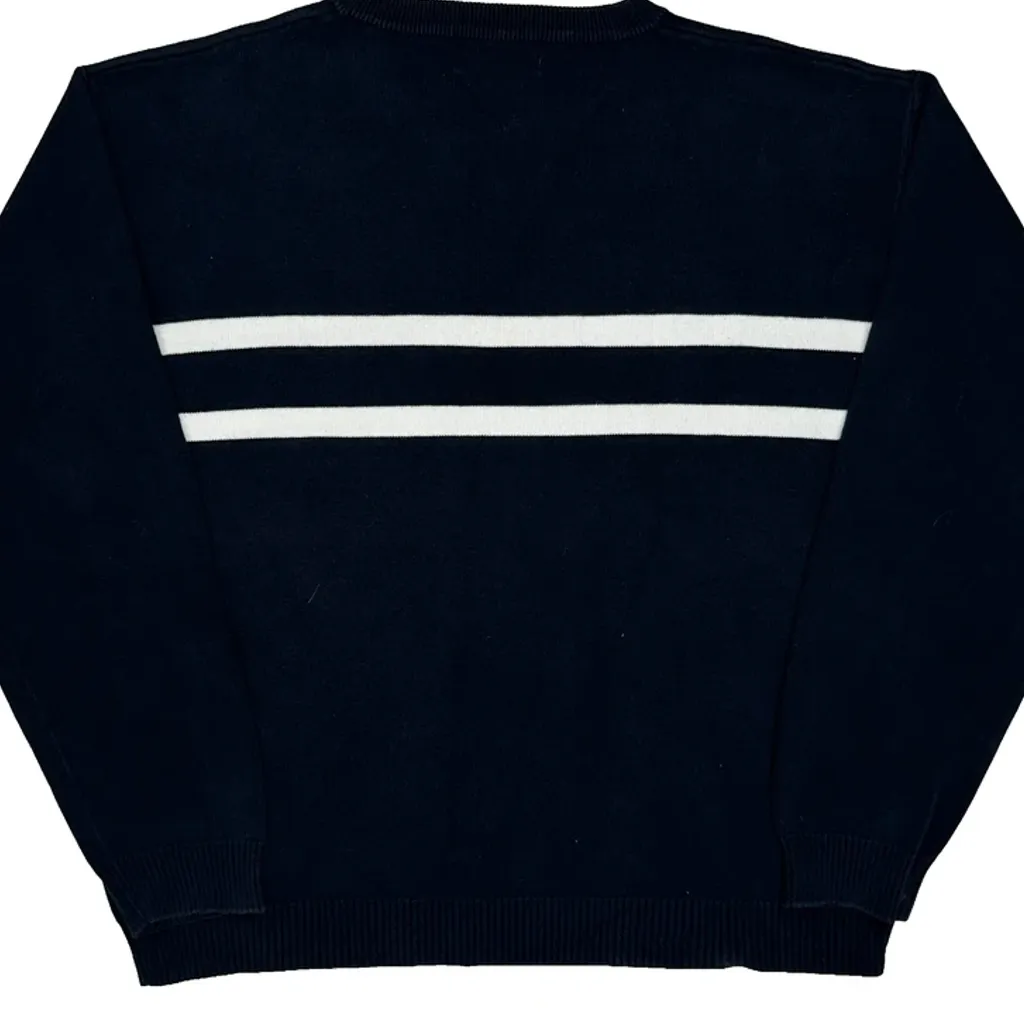 Chaps Ralph Lauren Striped Jumper - XL Navy Cotton - Image 7