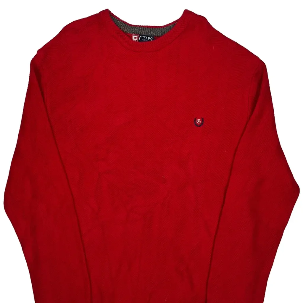 Chaps Ralph Lauren Jumper - XL Red Cotton - Image 5