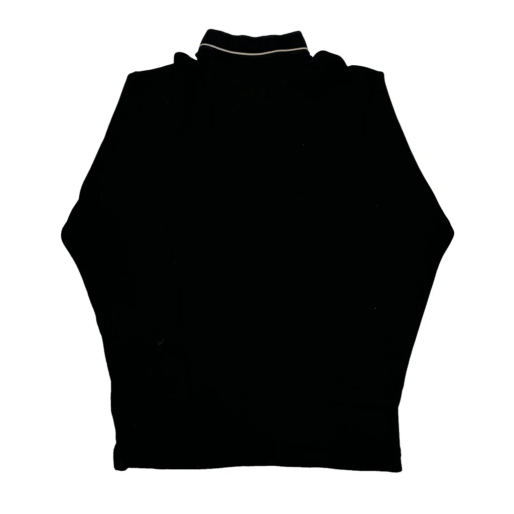 Chaps Ralph Lauren Long Sleeve Polo Shirt - Large Black Cotton - Image 2