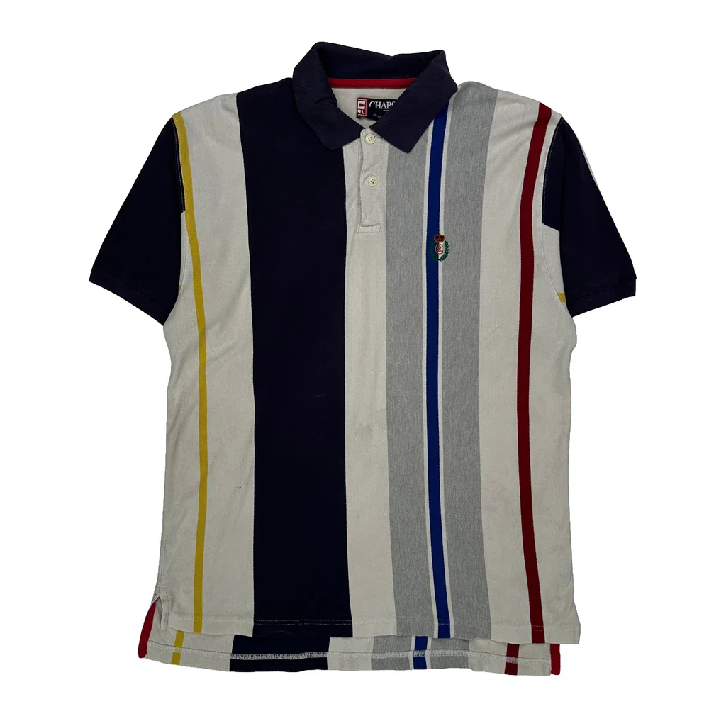 Chaps Ralph Lauren Striped Polo Shirt - Large Multicoloured Cotton