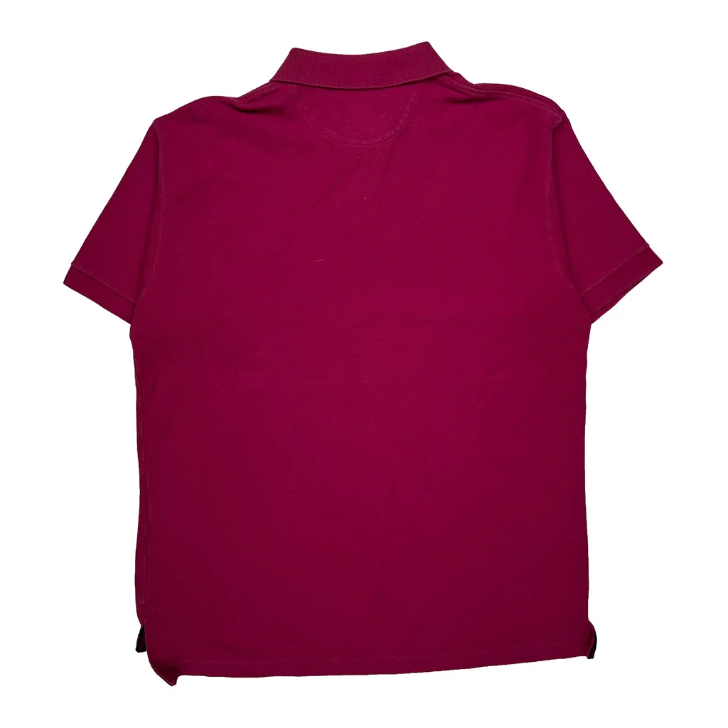 Chaps Ralph Lauren Polo Shirt - Medium Red Cotton - Image 2