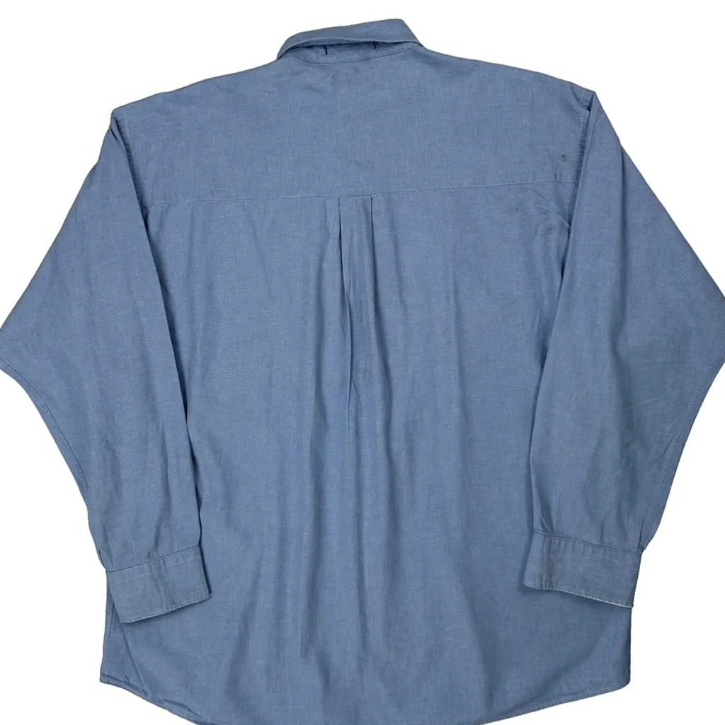 Chaps Ralph Lauren Shirt - XL Blue Cotton - Image 7