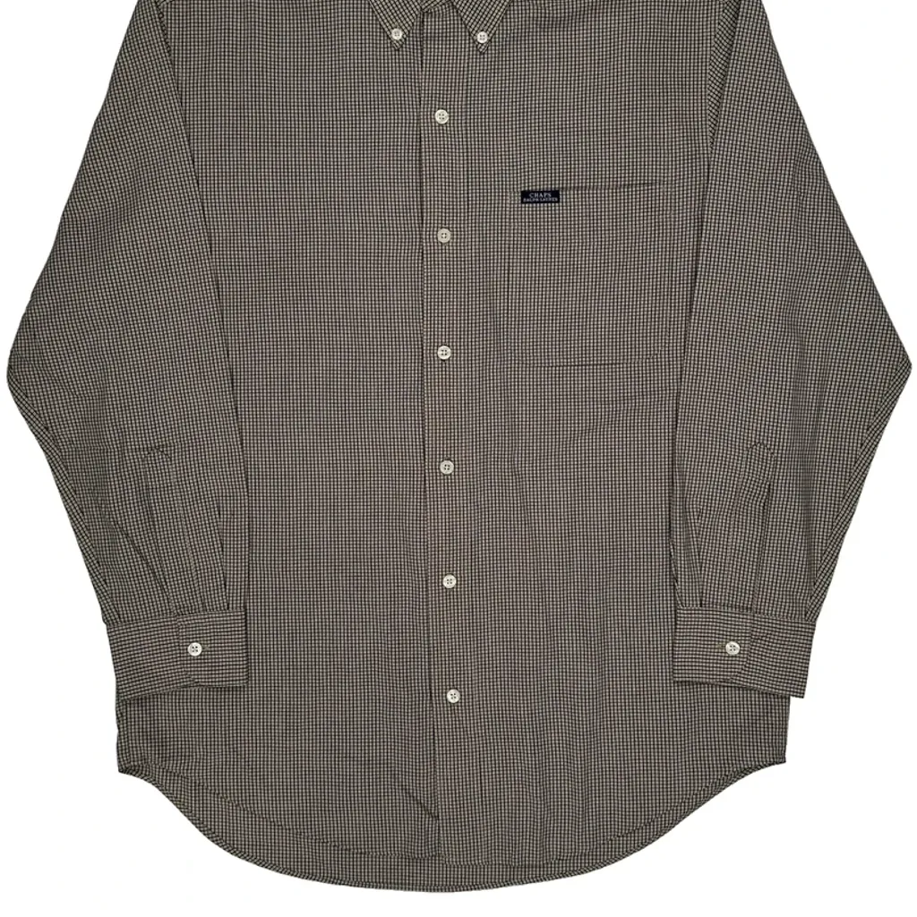 Chaps Ralph Lauren Checked Shirt - Medium Brown Cotton - Image 5