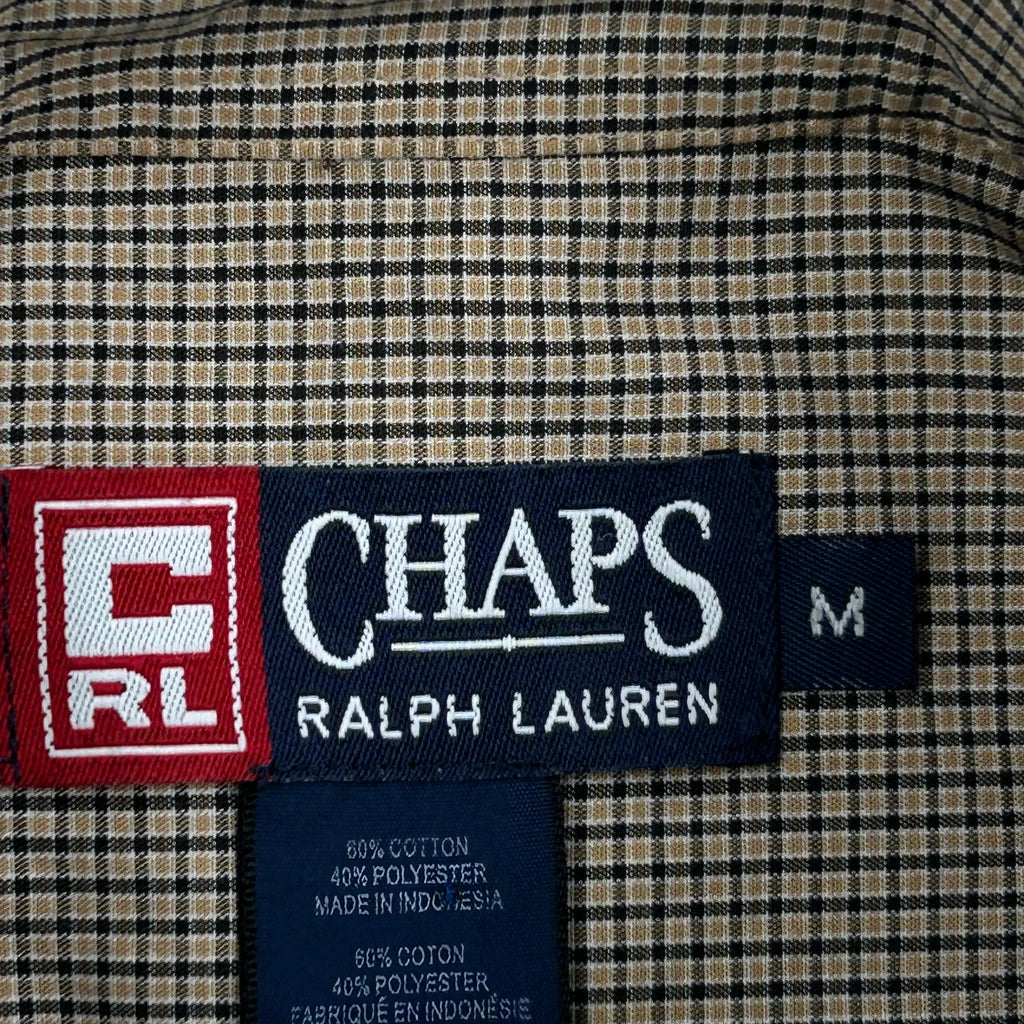 Chaps Ralph Lauren Checked Shirt - Medium Brown Cotton Blend - Image 3
