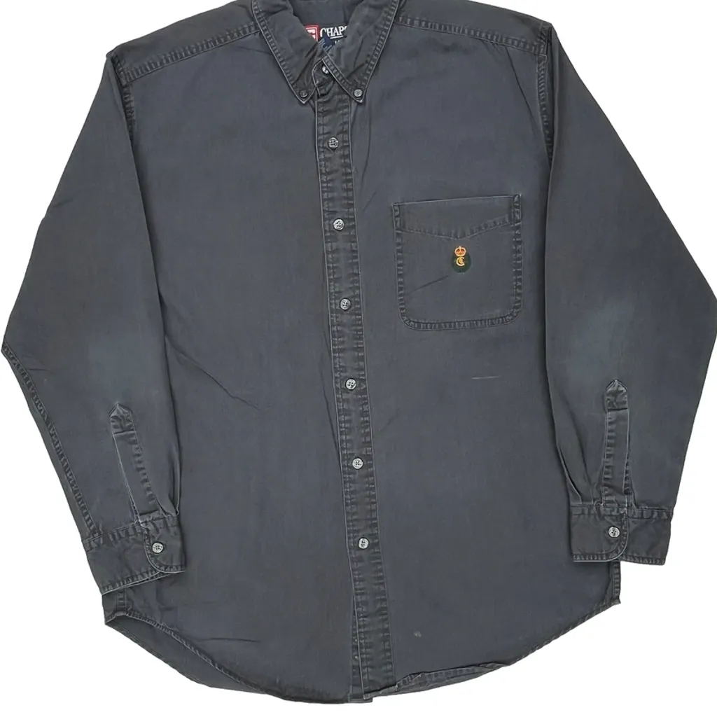 Chaps Ralph Lauren Shirt - Medium Gray Cotton - Image 4