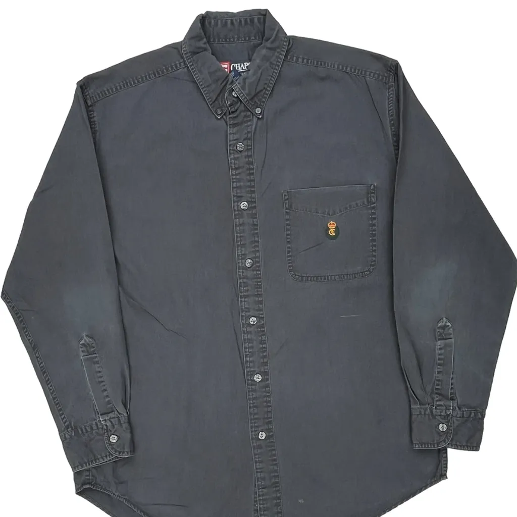 Chaps Ralph Lauren Shirt - Medium Gray Cotton - Image 5