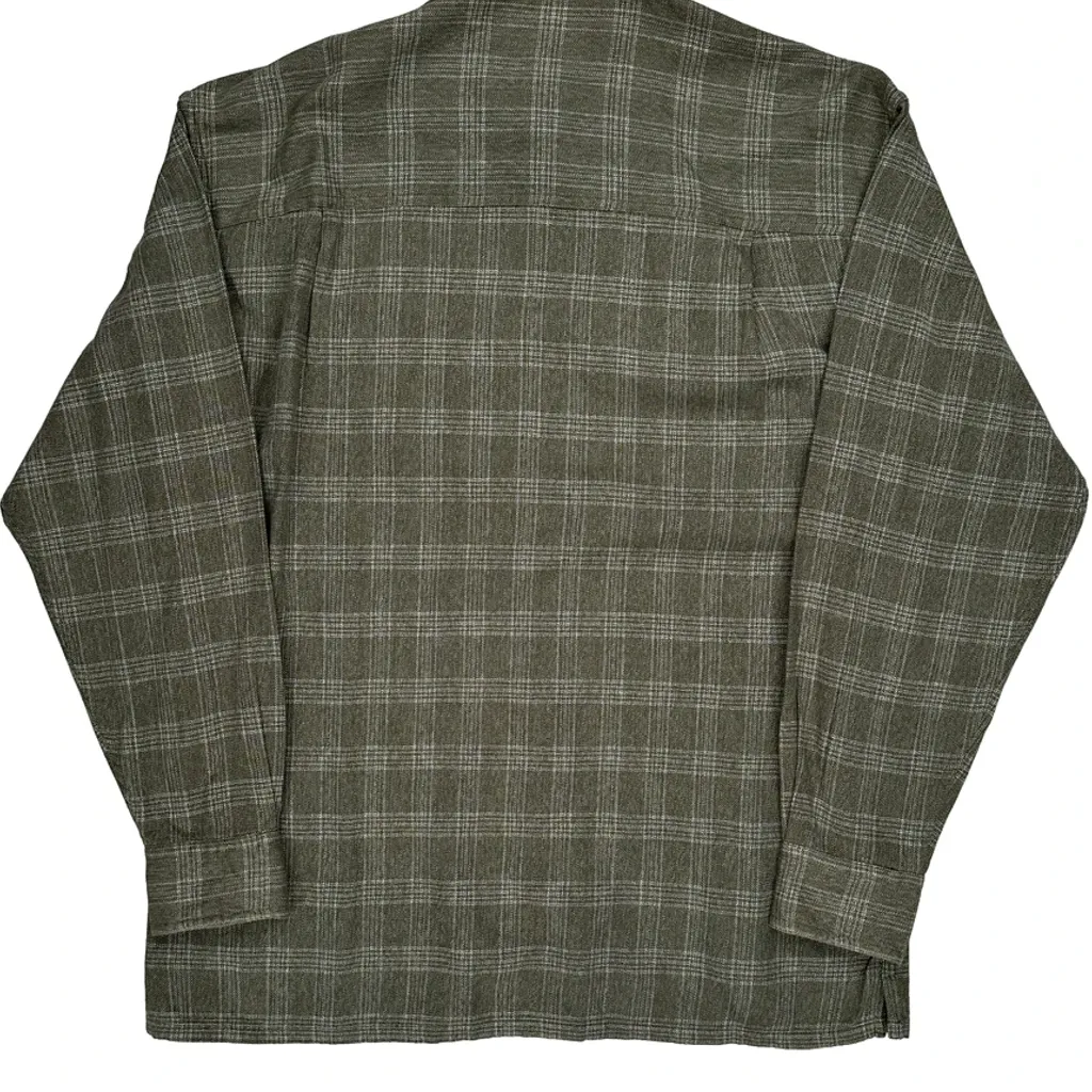 Chaps Ralph Lauren Checked Shirt - Medium Green Cotton - Image 6