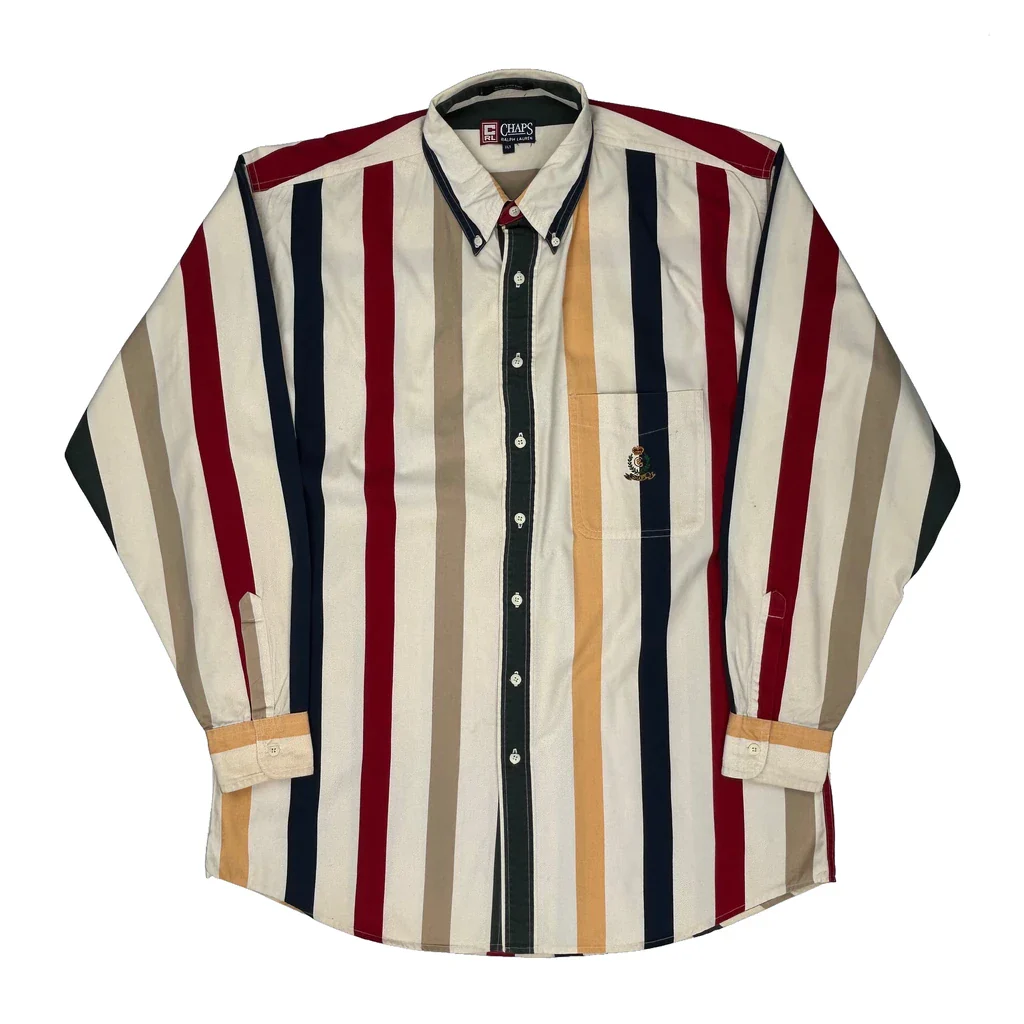 Chaps Ralph Lauren Striped Shirt - XL Multicoloured Cotton
