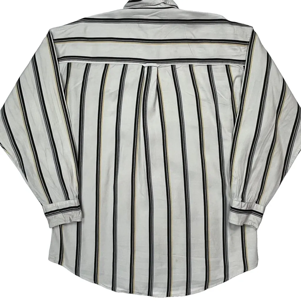 Chaps Ralph Lauren Striped Shirt - Large White Cotton - Image 6