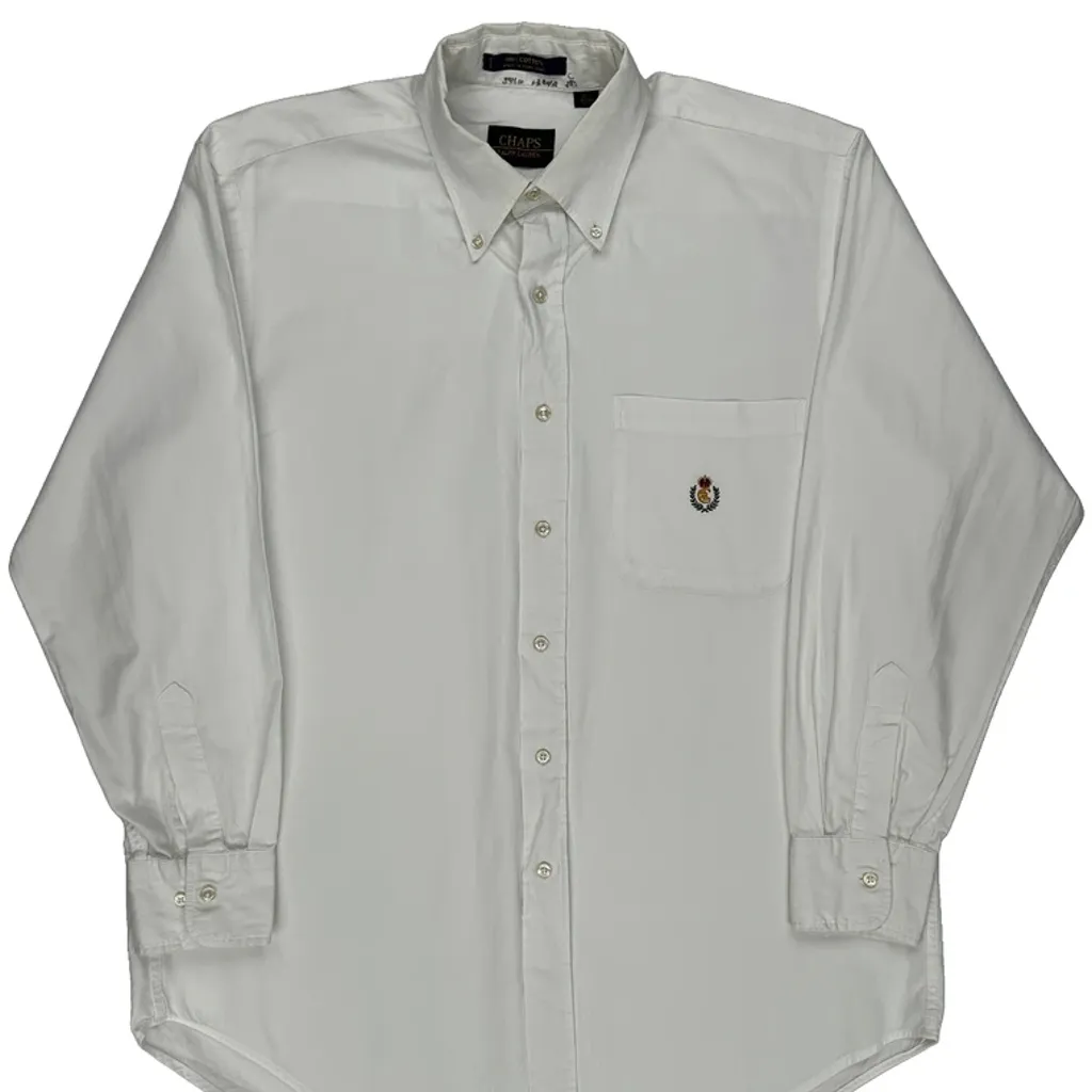 Chaps Ralph Lauren Shirt - Large White Cotton - Image 4