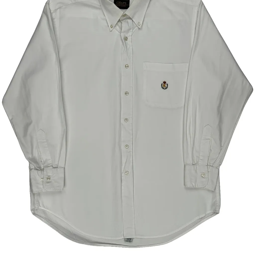 Chaps Ralph Lauren Shirt - Large White Cotton - Image 5