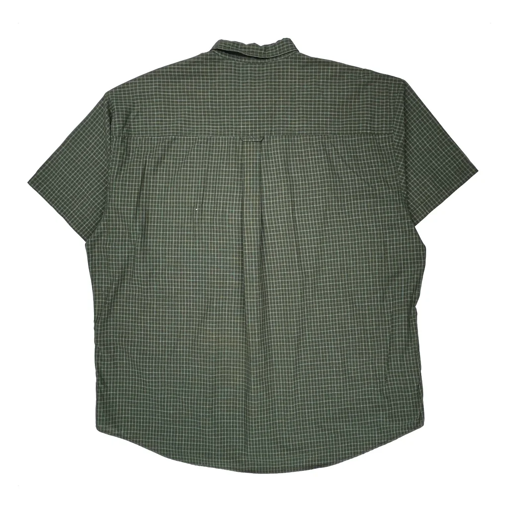 Chaps Ralph Lauren Checked Short Sleeve Shirt - 3XL Green Cotton - Image 2