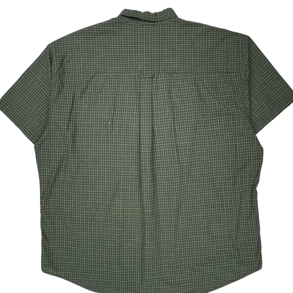 Chaps Ralph Lauren Checked Short Sleeve Shirt - 3XL Green Cotton - Image 7