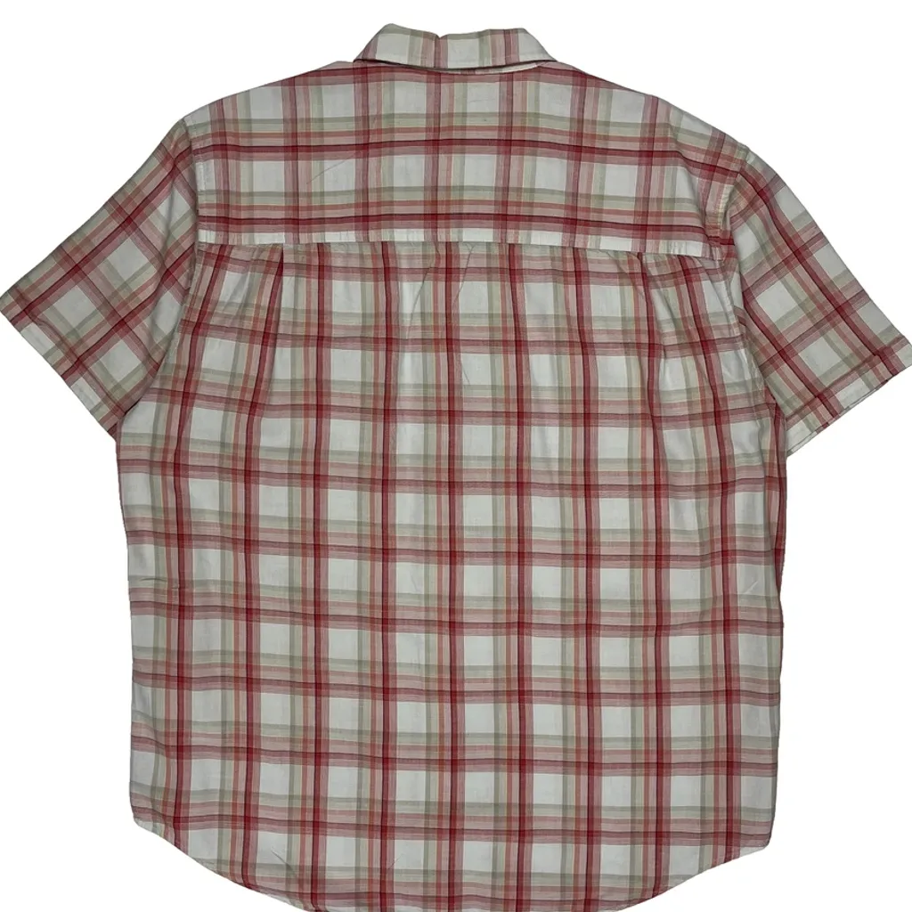 Chaps Ralph Lauren Checked Short Sleeve Shirt - Large Red Cotton - Image 7