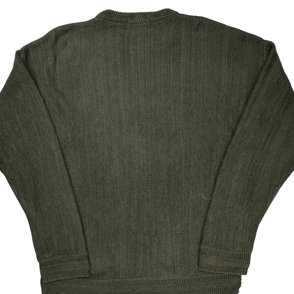 Chaps Ralph Lauren Sweater - Large Green Cotton - Image 7