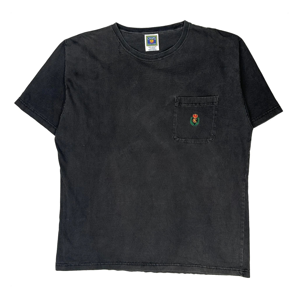 Chaps Ralph Lauren T-Shirt - XL Black Cotton