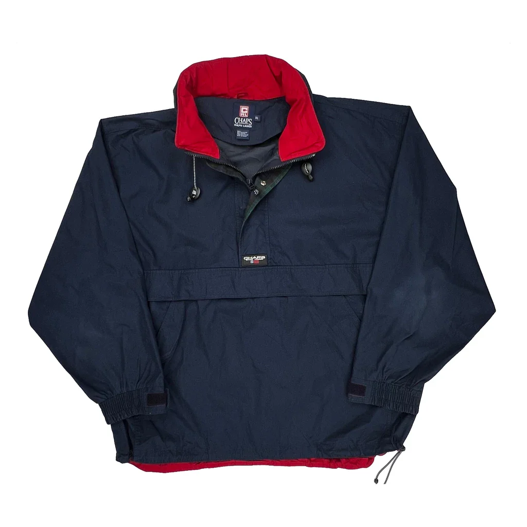 Chaps Ralph Lauren Windbreaker - XL Navy Polyester