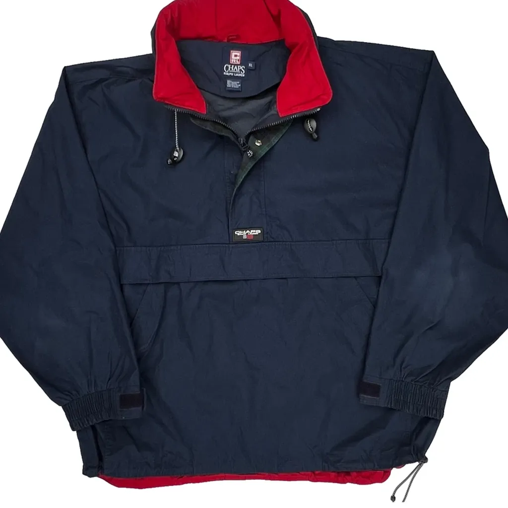 Chaps Ralph Lauren Windbreaker - XL Navy Polyester - Image 4