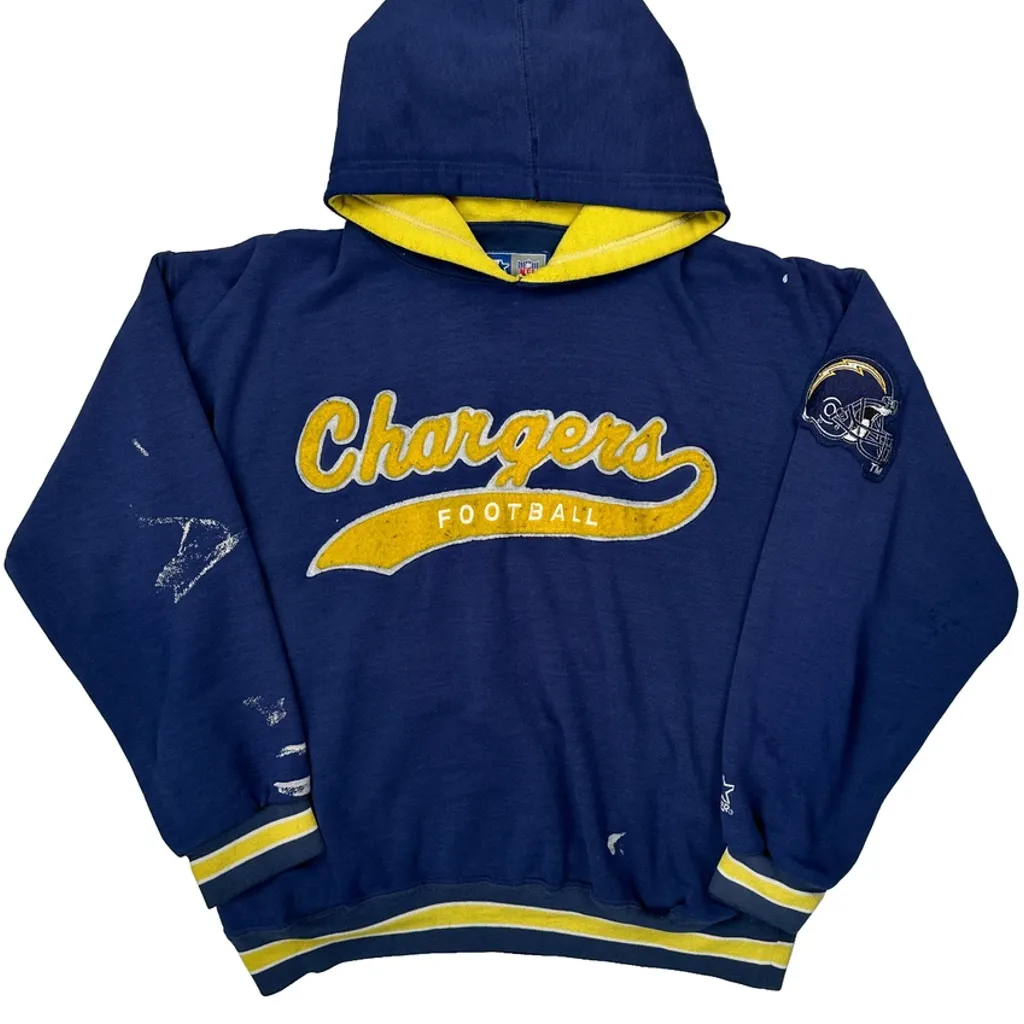 Chargers Starter Football Hoodie - Medium Blue Polyester Blend - Image 4