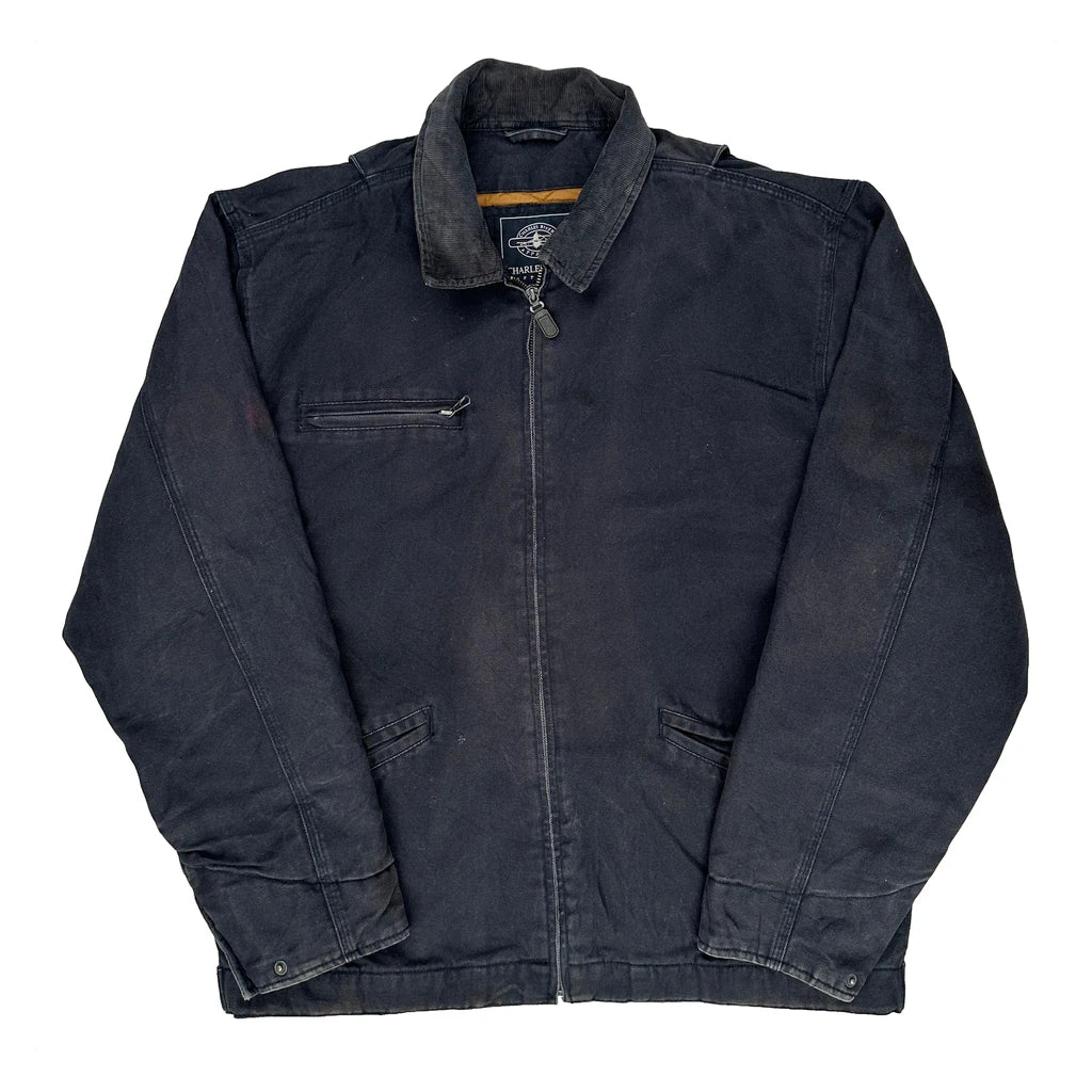 Charles River Apparel Jacket - Large Black Cotton