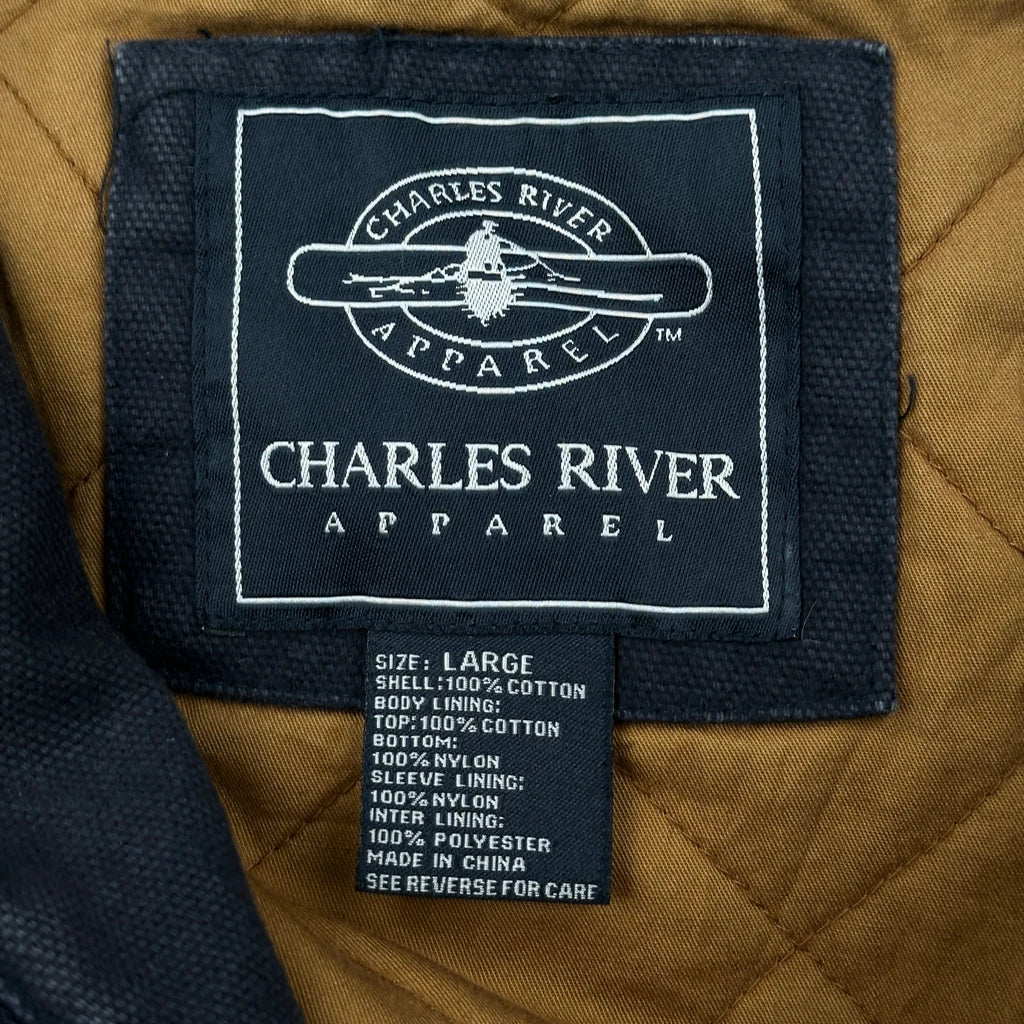 Charles River Apparel Jacket - Large Black Cotton - Image 3