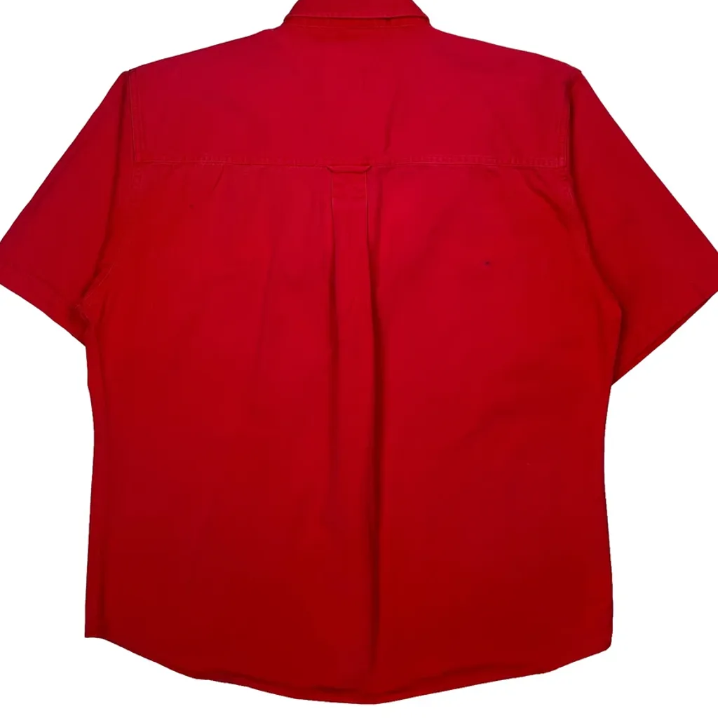 Chase Authentics Nascar Short Sleeve Shirt - Large Red Cotton - Image 6