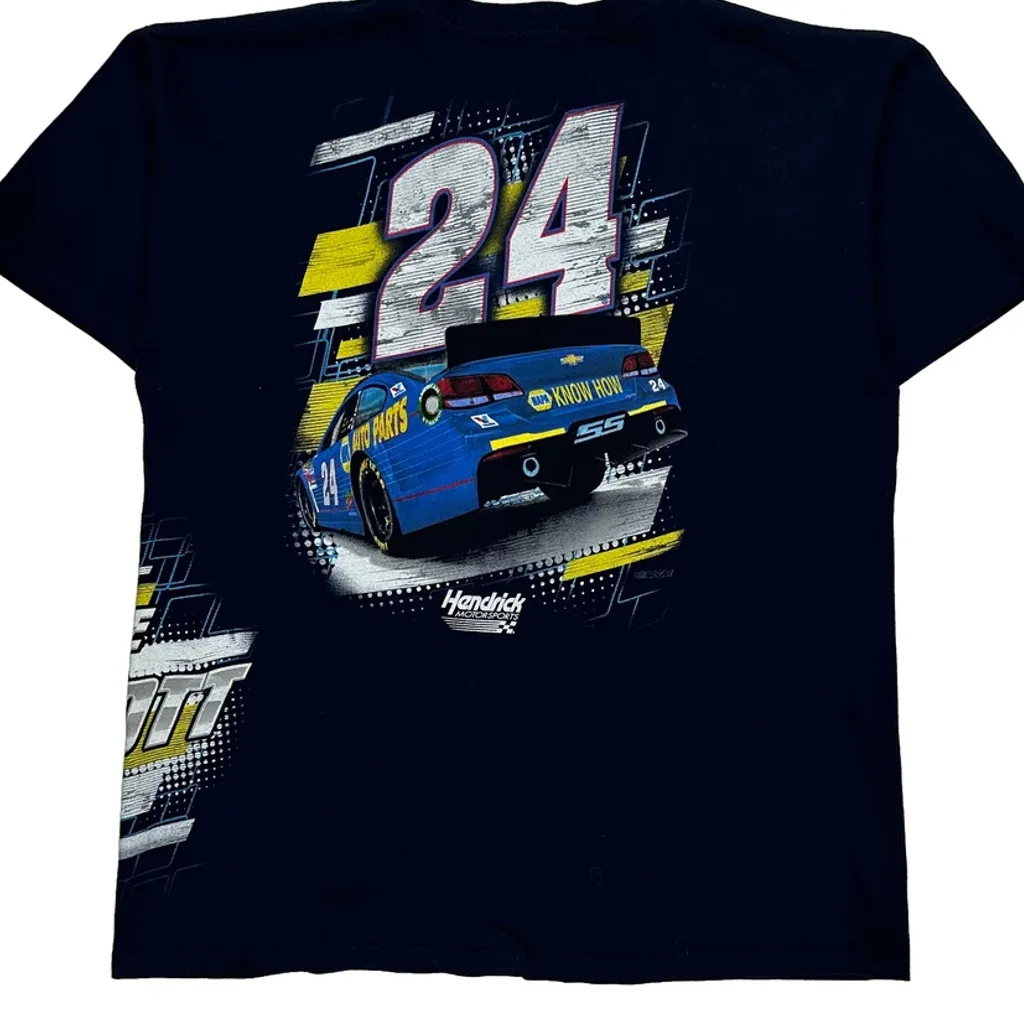 Chase Elliott Hendrick Nascar T-Shirt - Large Black Cotton - Image 6