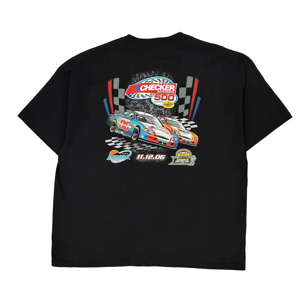 Checker Auto Parts 500 Delta Graphic T-Shirt - 2XL Black Cotton - Image 2