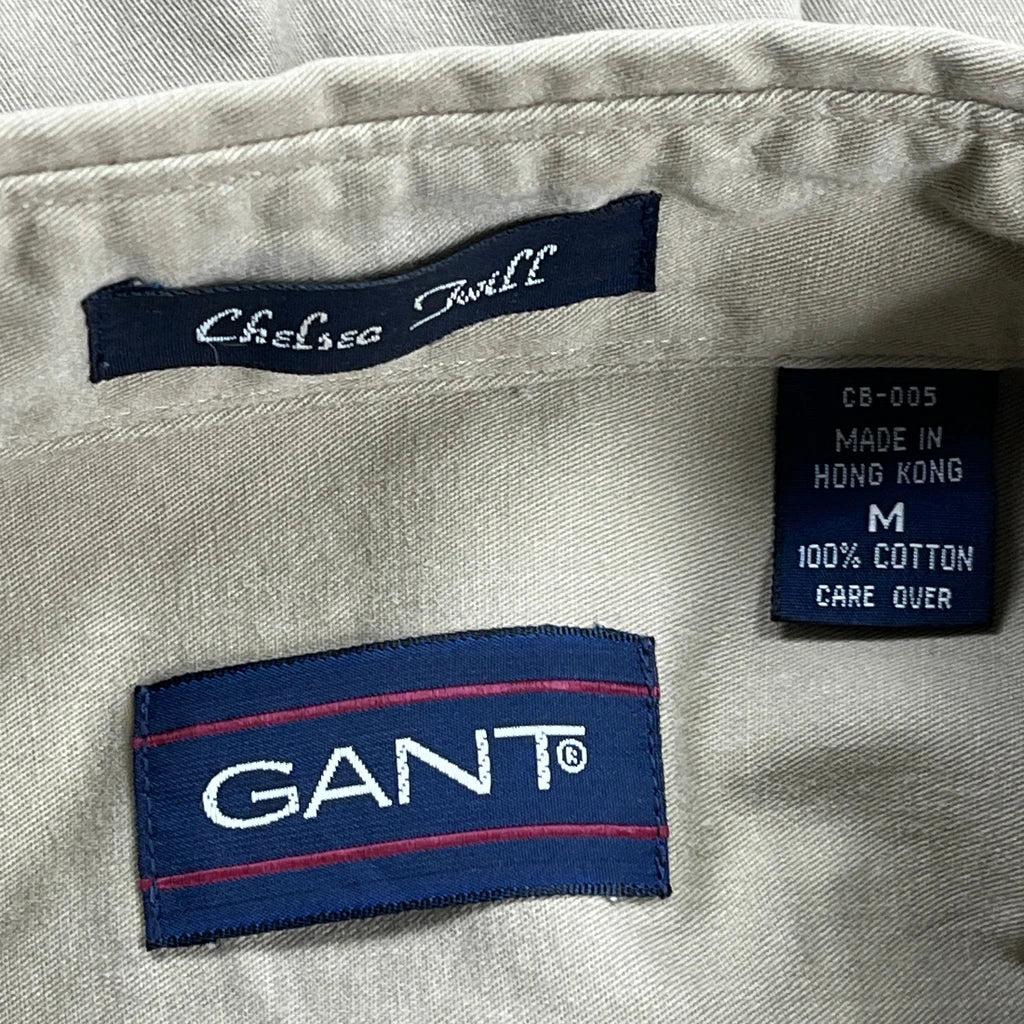 Chelsea Twill Gant Shirt - Medium Beige Cotton - Image 3