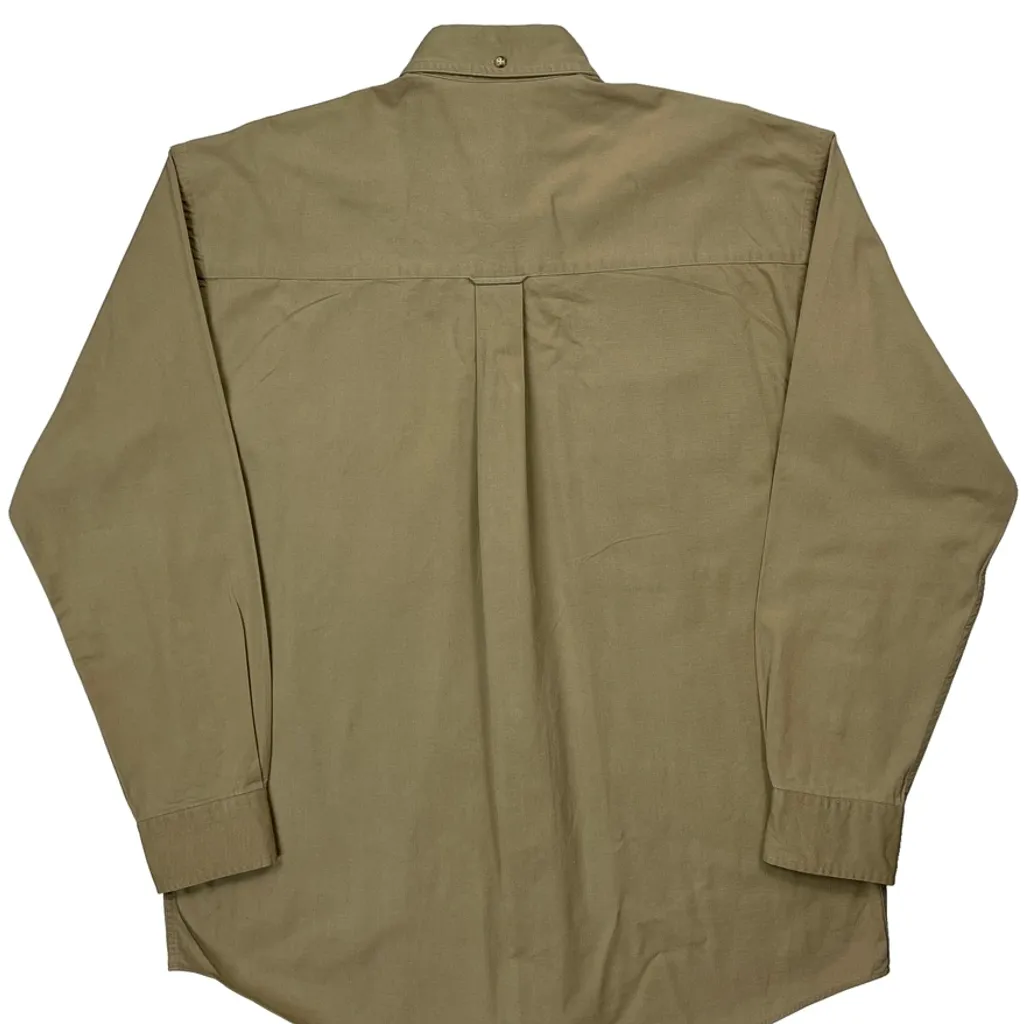 Chelsea Twill Gant Shirt - Medium Beige Cotton - Image 7
