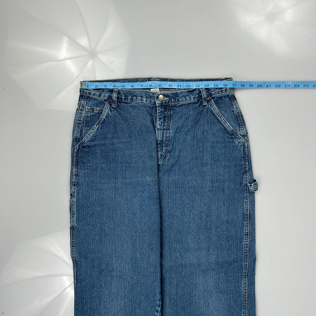 Cherokee Carpenter Jeans - 33W UK 16 Blue Cotton - Image 3