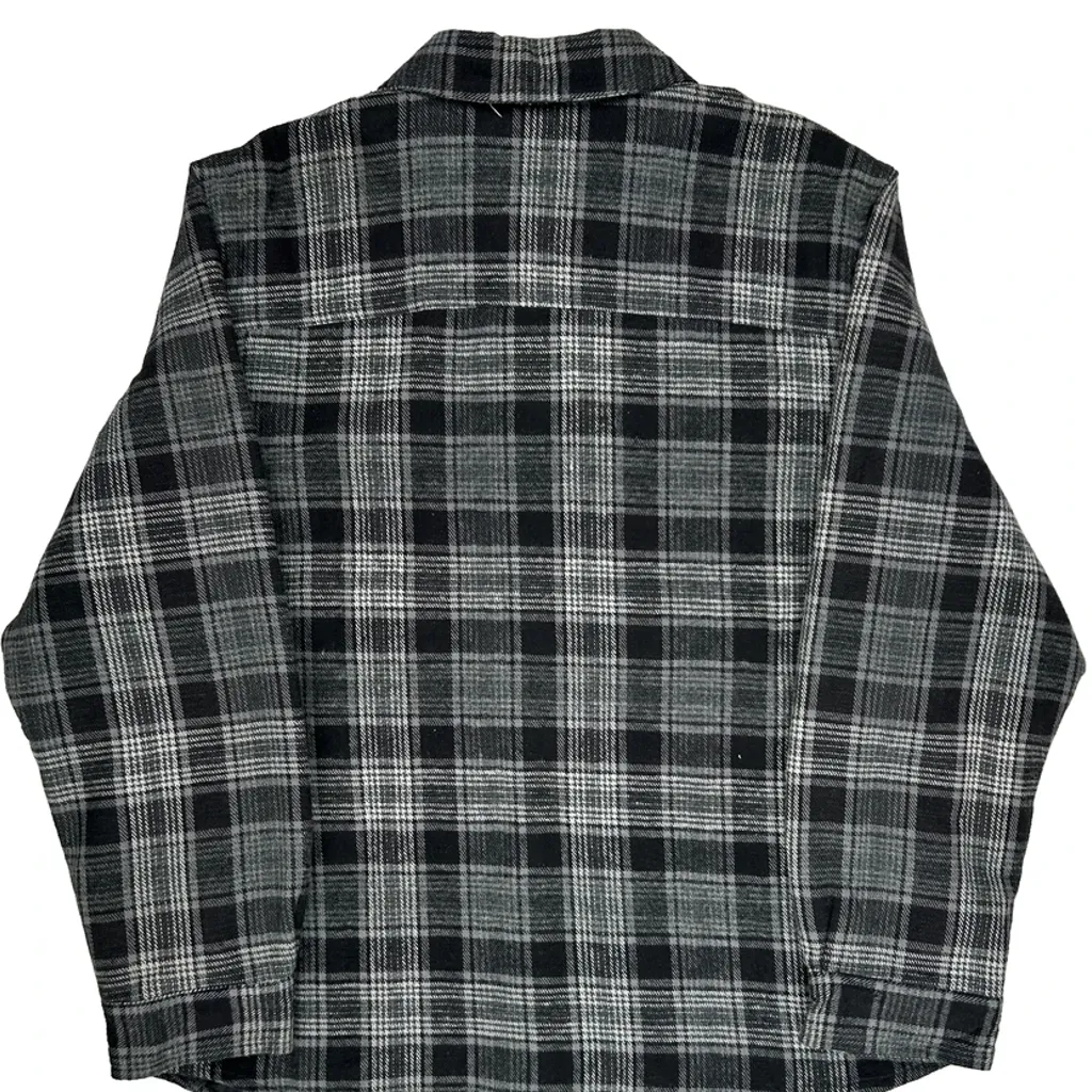 Cherokee Checked Flannel Shirt - XL Grey Cotton - Image 6