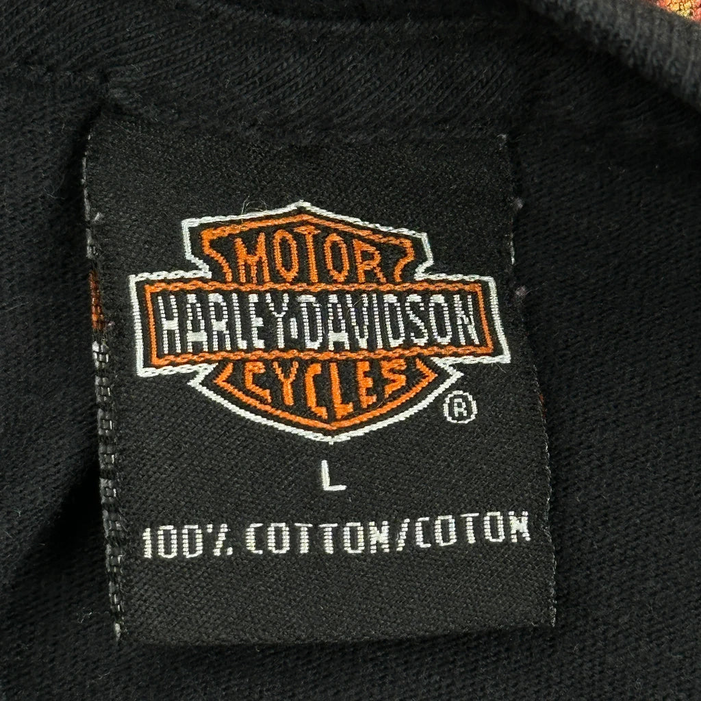 Cherokee Harley-Davidson Harley Davidson Graphic T-Shirt - Large Black Cotton - Image 3