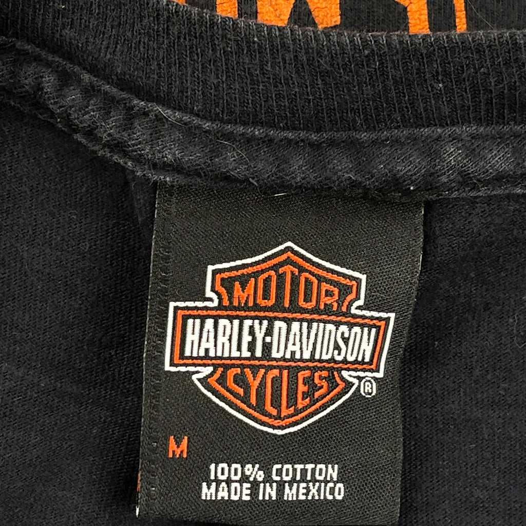 Cherokee Harley Davidson Graphic T-Shirt - Medium Black Cotton - Image 3