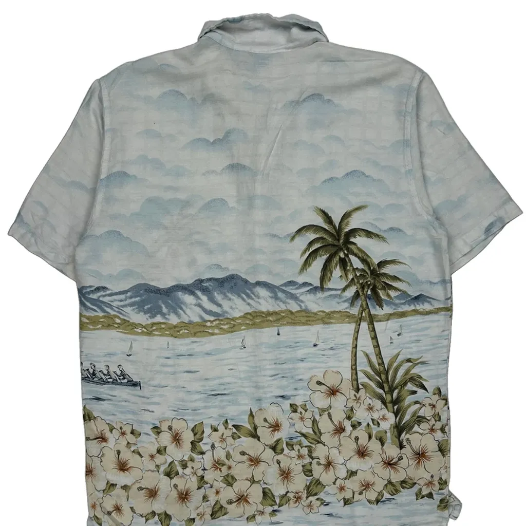 Cherokee Floral Hawaiian Shirt - Large Multicoloured Cotton Blend - Image 6