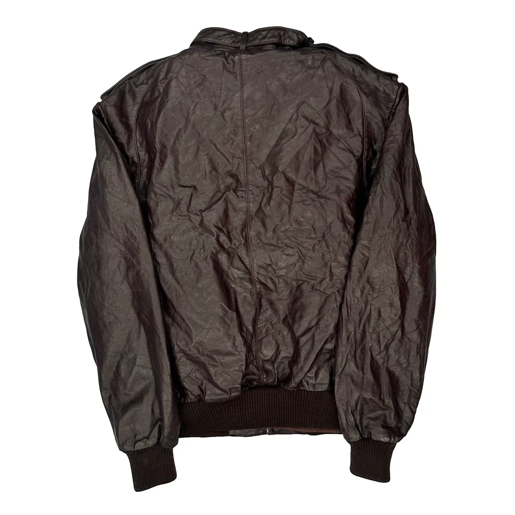 Chessking Leather Jacket - Medium Brown Leather - Image 2