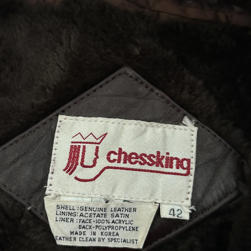 Chessking Leather Jacket - Medium Brown Leather - Image 3