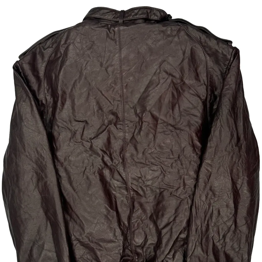 Chessking Leather Jacket - Medium Brown Leather - Image 6