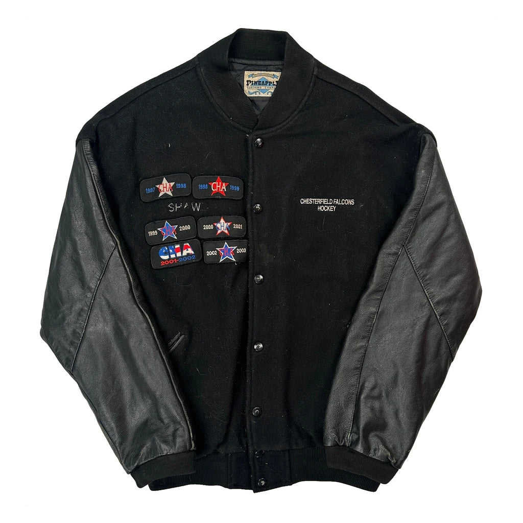 Chesterfield Falcons Hockey Pannill Varsity Jacket - XL Black Wool Blend