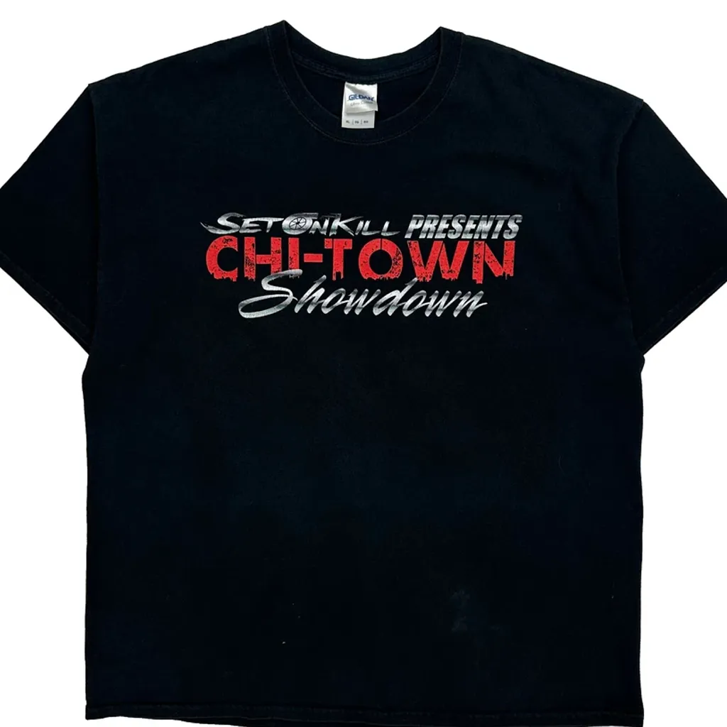 Chi-Town Showdown Gildan Graphic T-Shirt - XL Black Cotton - Image 5